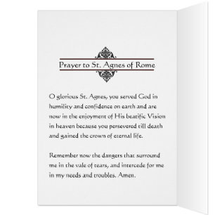 Religieux St. Agnes avec agneau Aquarelle catholiq