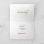 Religieuze 15e Jubileum-bloemen Kaart (Binnen)