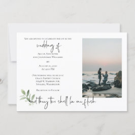 Religieuze 2 Foto Wedding Invitation Save The Date