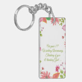 Religieuze 75e Jubileum-bloemen Sleutelhanger (Voorkant Links)