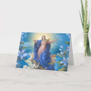 Religieuze aanname van Mary Angels Schrift Kaart