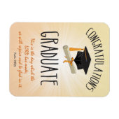 Religieuze Afstuderen Gold Starburst met zwart Pet Magneet (Horizontaal)