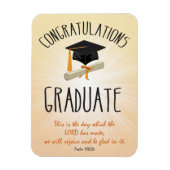 Religieuze Afstuderen Gold Starburst met zwart Pet Magneet (Verticaal)