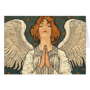  Religieuze Angel die bidt met goudsterren