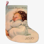  Religieuze Baby Engel Sleeping Grote Kerstsok (Voorkant)