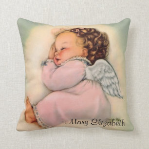 Religieuze Baby Girl Guardian Angel Kussen