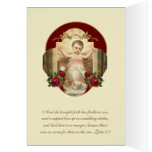 Religieuze Baby Jezus Schrift Kerstmis  (Binnen (Links))