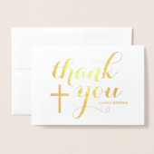Religieuze baptisme Hartelijk dank! Gold Foil! Folie Kaarten (Voorkant met envelop)