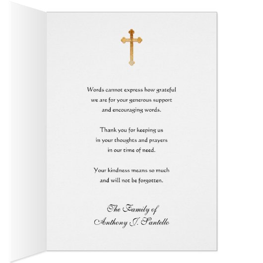 Religieuze begrafenis Maagd Mary Heilige Kaart Dan (Binnen (Rechts))