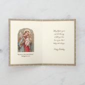 Religieuze Birthday Maagd Mary Jesus  Kaart (Binnen)