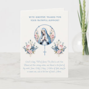 Religieuze bloem Maagd Maria Schrift Gebed Feestdagen Kaart