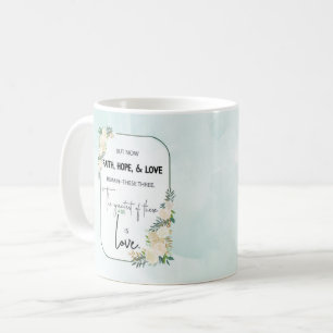 Religieuze bruiloft Jubileum Faith Hope Love Koffiemok