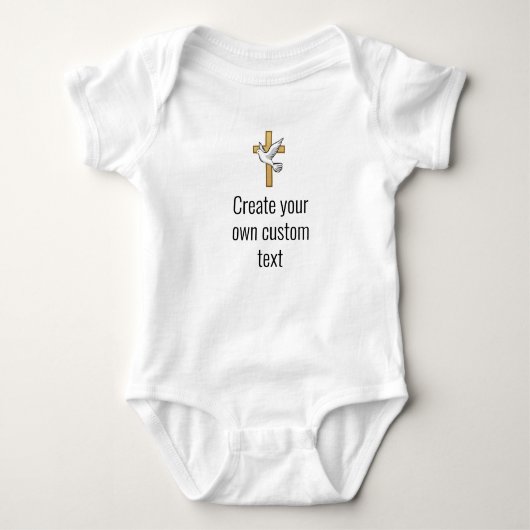 Religieuze Creëer je eigen aangepaste tekst Ver1 Romper (Voorkant)