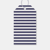 Religieuze Cross Blue Stripes Boy First Community Cadeaulabel (Achterkant)