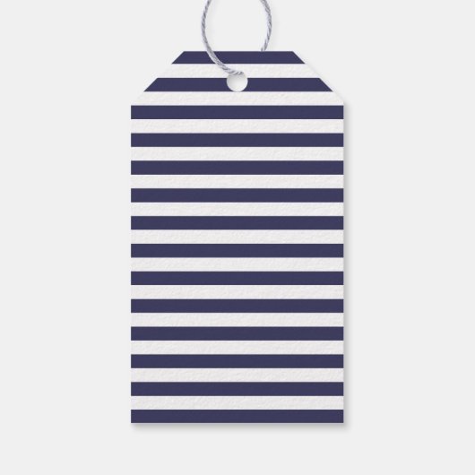 Religieuze Cross Blue Stripes Boy First Community Cadeaulabel (Achterkant)