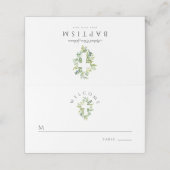 Religieuze Cross Green Botanische Baptisme (Buitenkant ongevouwen)