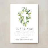 Religieuze Cross Green Botanische Baptisme Bedankkaart