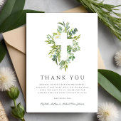 Religieuze Cross Green Botanische Baptisme Bedankkaart