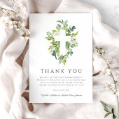 Religieuze Cross Green Botanische Baptisme Bedankkaart