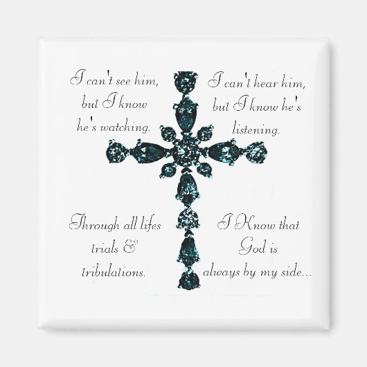 Religieuze Cross magnet Magneet (Voorkant)