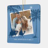 Religieuze Drie Kings 2 Foto Kerstmis Keramisch Ornament (Links)