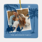 Religieuze Drie Kings 2 Foto Kerstmis Keramisch Ornament (Voorkant)