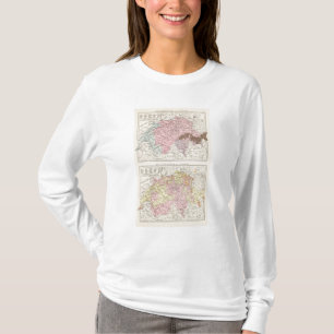 Religieuze en taalkundige kaart van Zwitserland T-shirt