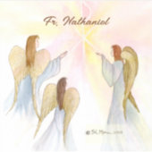 Religieuze engelen gepersonaliseerd sticker (Voorkant)