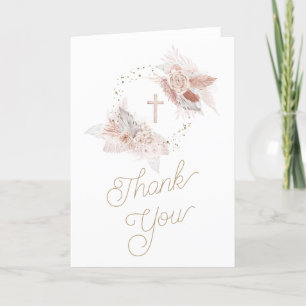 religieuze evenement floral Dank u wel Bedankkaart
