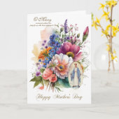 Religieuze Floral Moederdag Prayer Kaart (Gele Bloem)