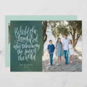 Religieuze Foto Kerst Kaart met Bijbelvers (Voorkant / Achterkant)