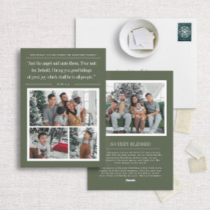 Religieuze Foto Kerst Kaart met Quote