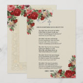 Religieuze gedicht rode rozen Heilige Rosary (Voorkant / Achterkant)