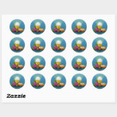 Religieuze Gemeenschap Druiven en Brood Ronde Sticker (Vel)