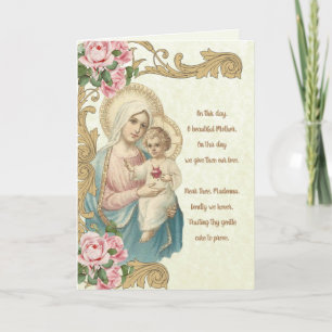 Religieuze, gevlekte Maagd Mary Jesus  Kaart