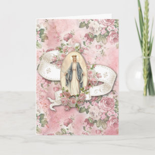 Religieuze, , gevlekte Maagd Mary Jesus Rozen Kaart