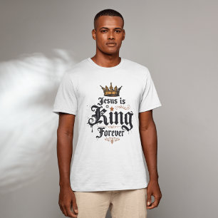 Religieuze gouden kroon Jezus is koning voor altij T-shirt