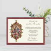 Religieuze Guadalupe Maagd Mary condoleances Bedankkaart (Staand voorkant)