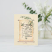  Religieuze Happy Pasen Typografie Scroll Feestdagenkaart (Staand voorkant)