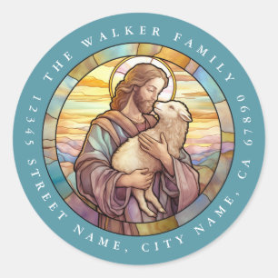Religieuze Jezus Ronde Stickers