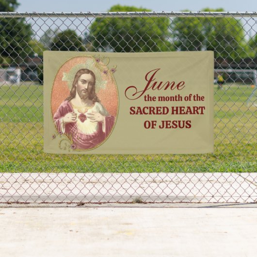 Religieuze juni Heilig Hart van Jezus Spandoek (Insitu)