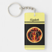 Religieuze Katholieke Bel een priester Crucifix Sleutelhanger (Voorkant)