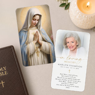 Religieuze katholieke gebedskaart Maagd Maria Krui Visitekaartje