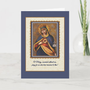 Religieuze  katholieke maagd Mary Prayer Kaart