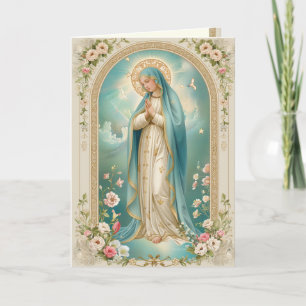 Religieuze katholieke moeder Maria Memorare-gebed Kaart