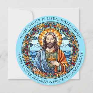 Religieuze Katholieke Paasopstanding Christus Feestdagenkaart