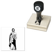 Religieuze katholieke Sint Jozef de Arbeider Rubberstempel (Gestempeld)