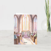 Religieuze kerk aquarel | Vakantiegebed Kaart (Achterkant)