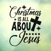 Religieuze Kerst Jezus woord kunst Raamsticker (Vel 3)