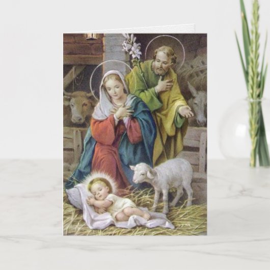 Religieuze Kerst Kaarten | De Heilige Familie (Voorkant)